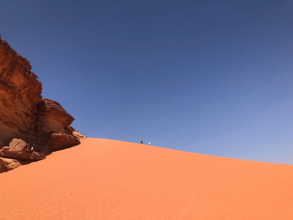 Dune desert sky background. Stock Free