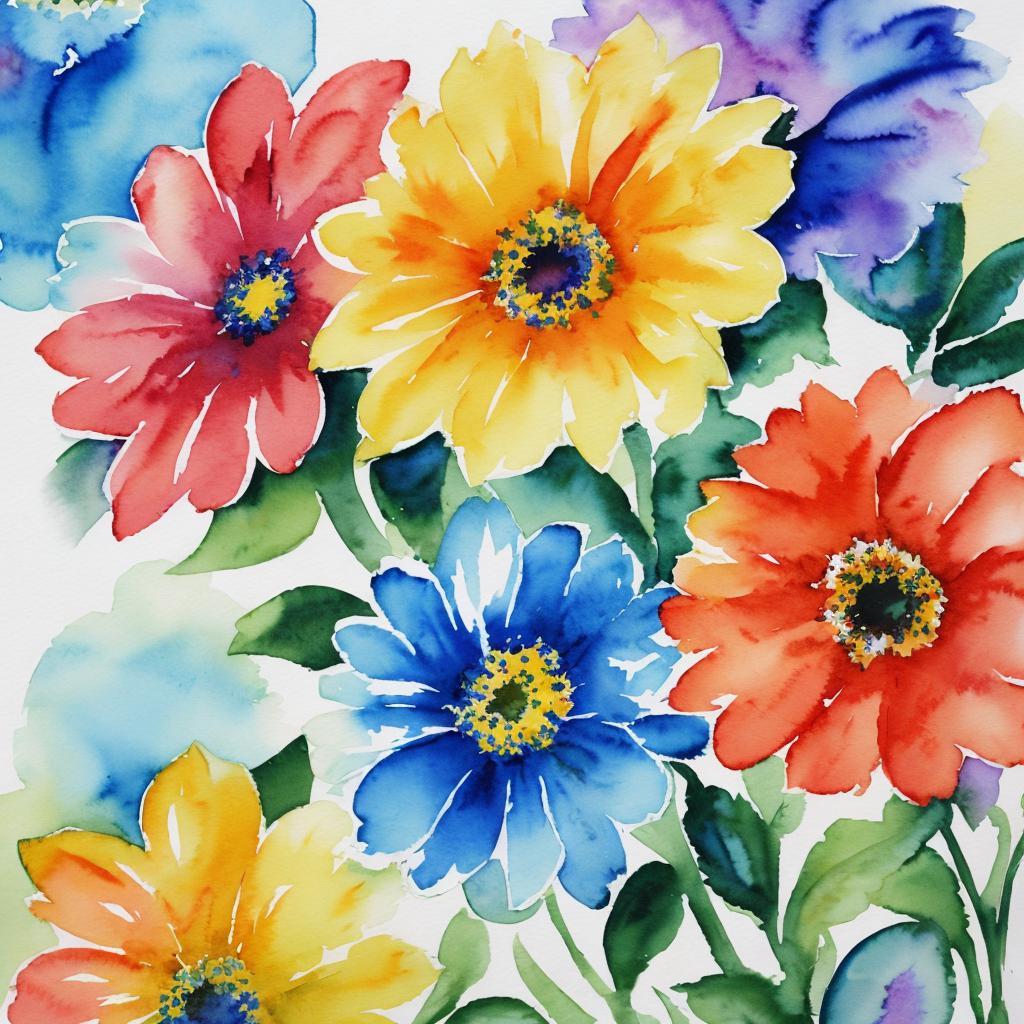 Water color flowers by by @ai_generated