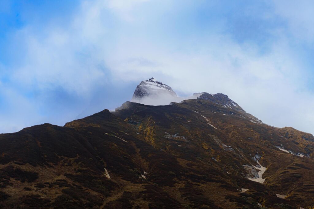 Mountain in Nepal, Annapurna Base Camp, Machapuchare Mountain, Annapurna Trekking, Travel in Nepal Stock Free