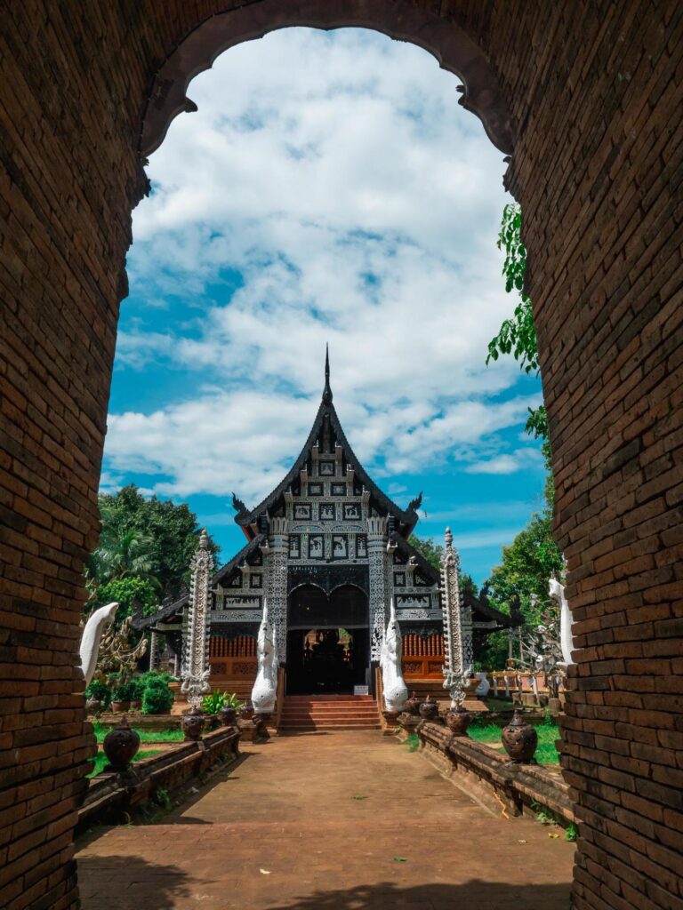 Chapel in the frame of entrance gate. Stock Free