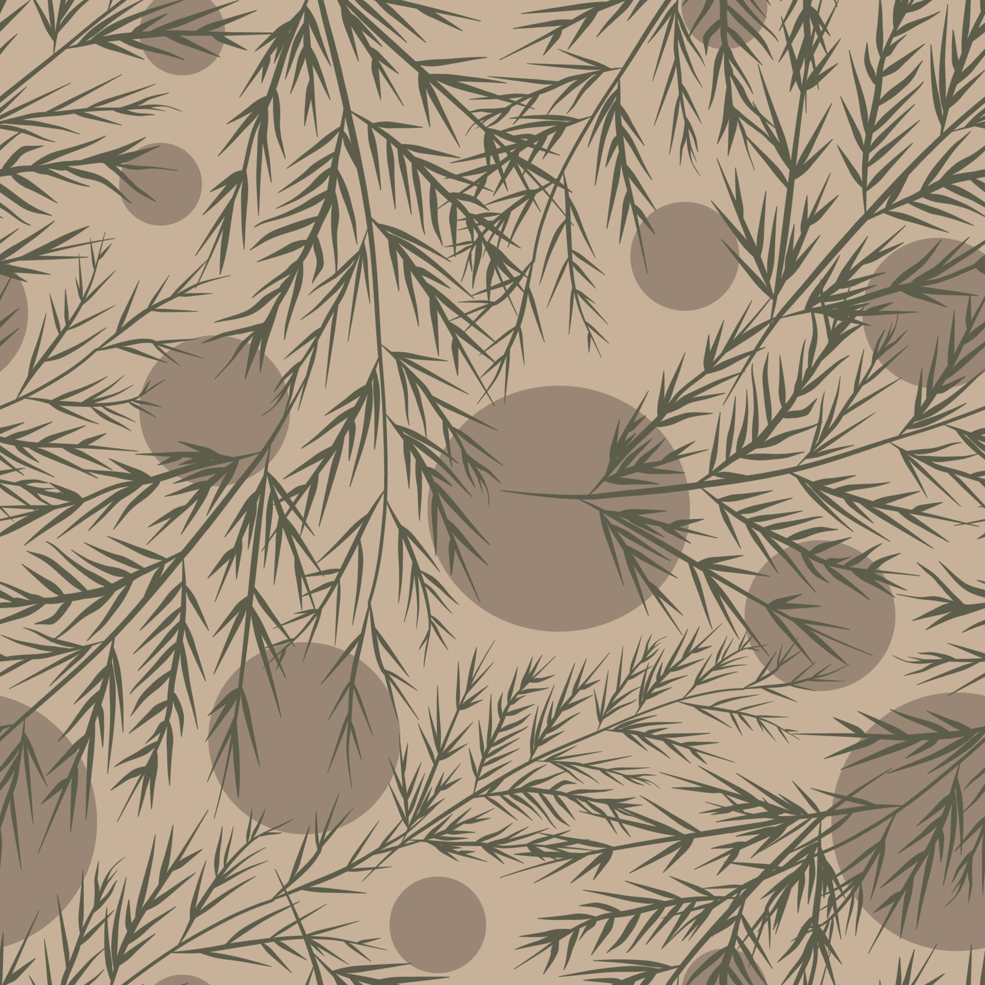 Seamless pattern background vector illustration of branches with leaves berries for decoration Free Vector