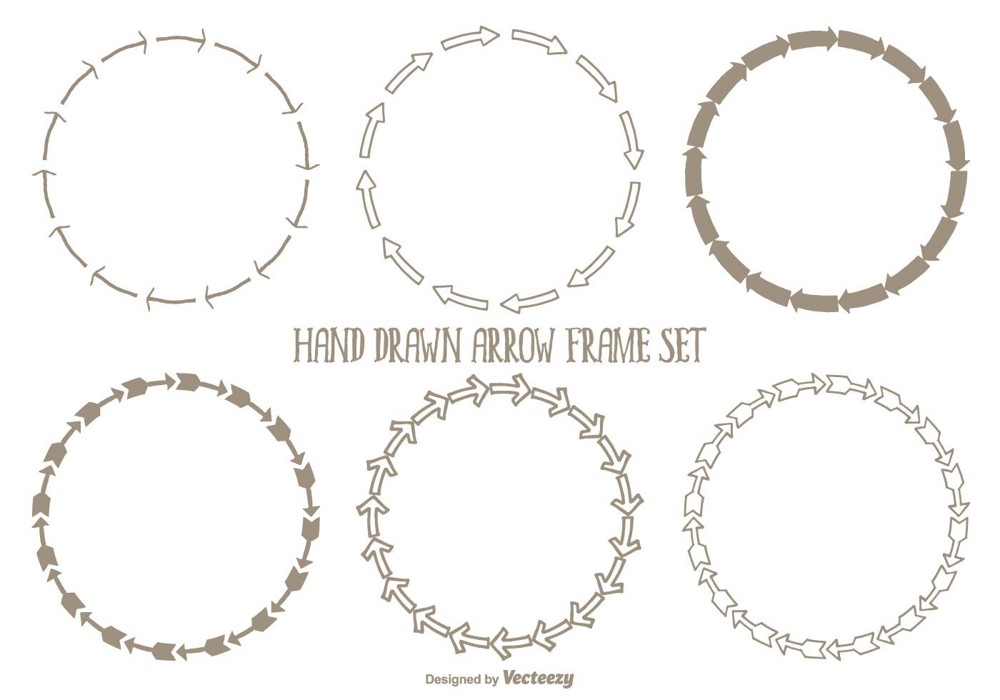 Hand Drawn Arrow Frames Set Stock Free and Free SVG