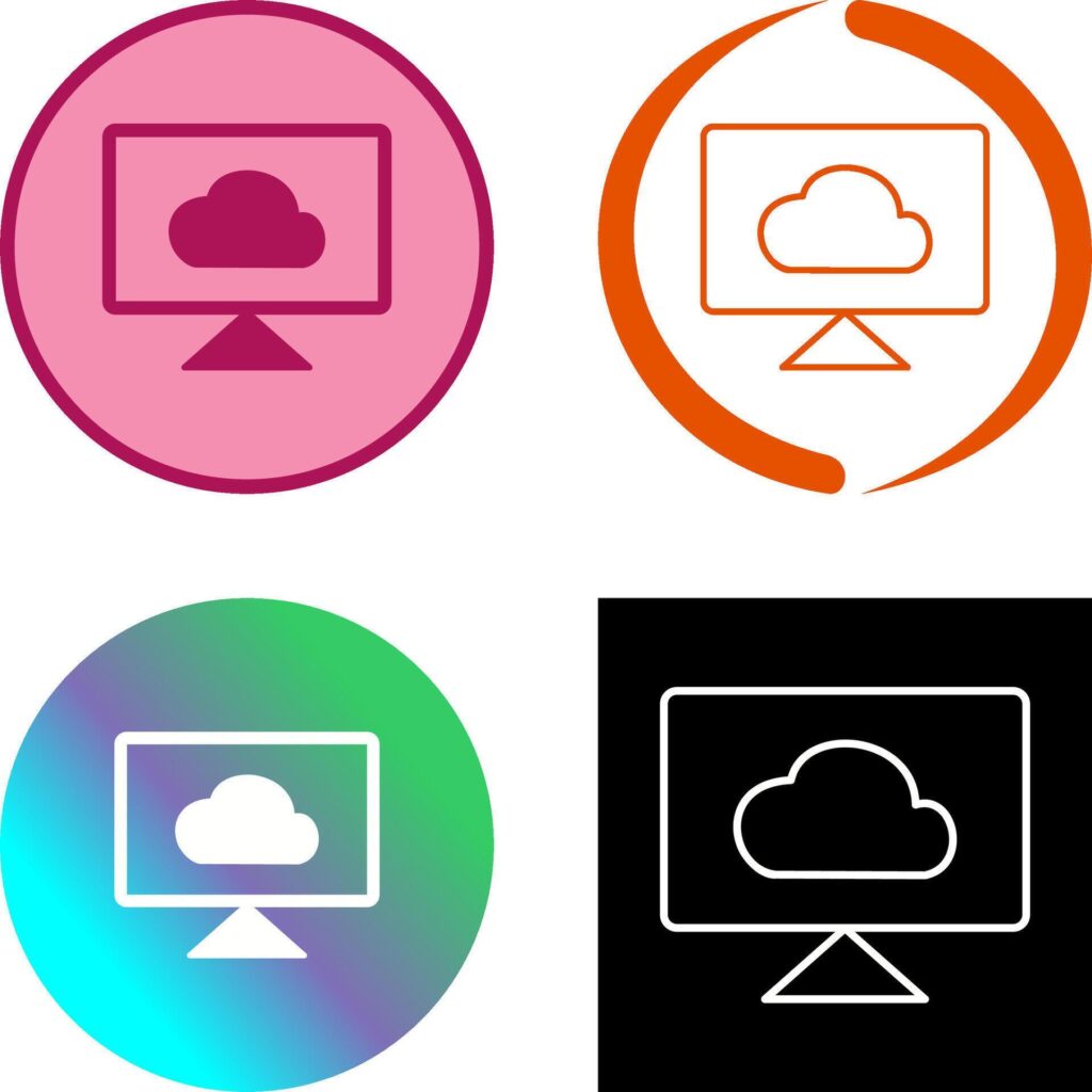 Cloud System Icon Design Stock Free