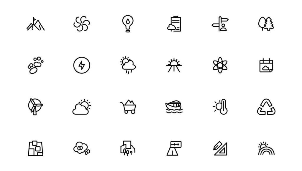 Ecology icons set. Nature icon. Eco green icons.Outline icon . Stock Free