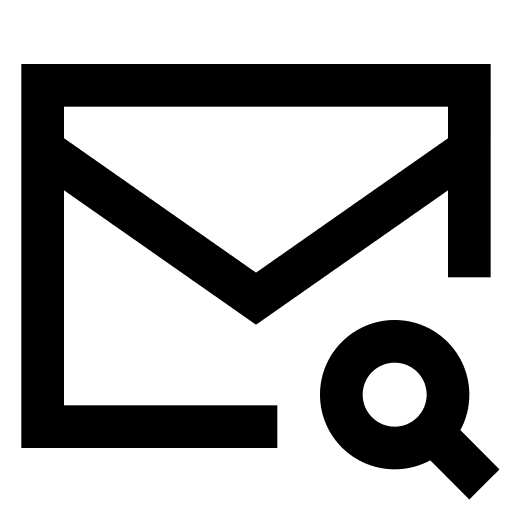 Mail, search icon