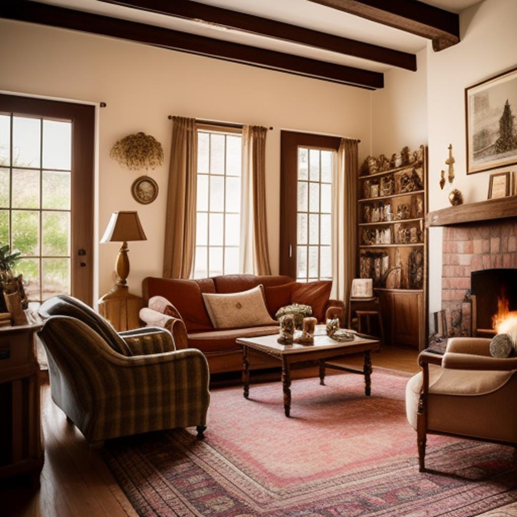 Old-fashioned house interior, cozy by @ai_generated