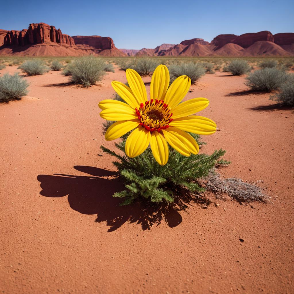 Flor no deserto by by @ai_generated