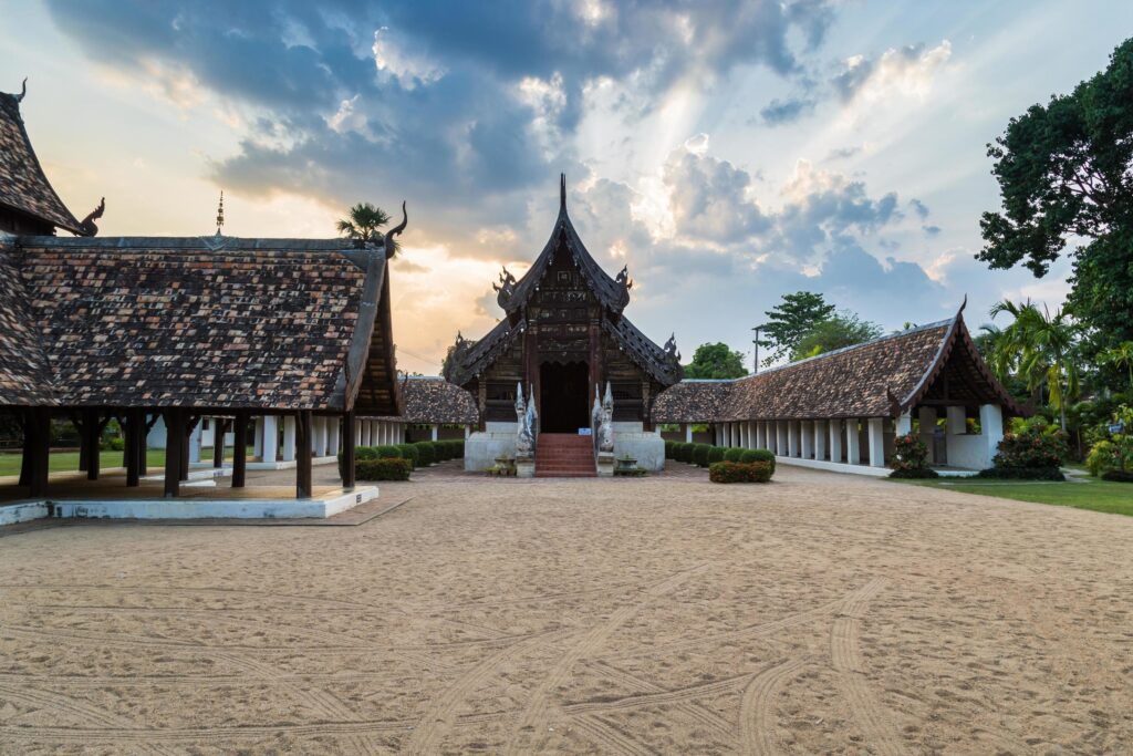 Wat Ton Kain, Old wooden temple in Chiang Mai Thailand. Stock Free