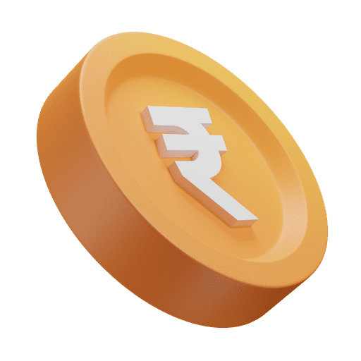 Rupee, money, currency 3D illustration