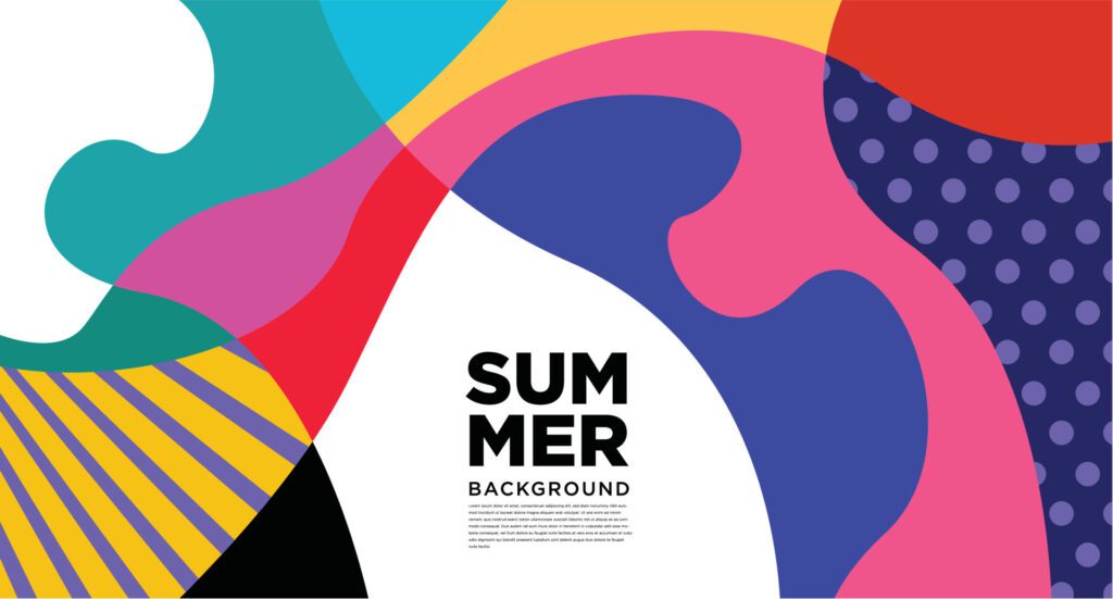 Colorful abstract vector fluid and liquid banner for summer Free Vector