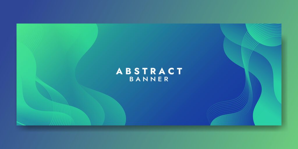 Abstract Green Fluid Wave Banner Template Free Vector