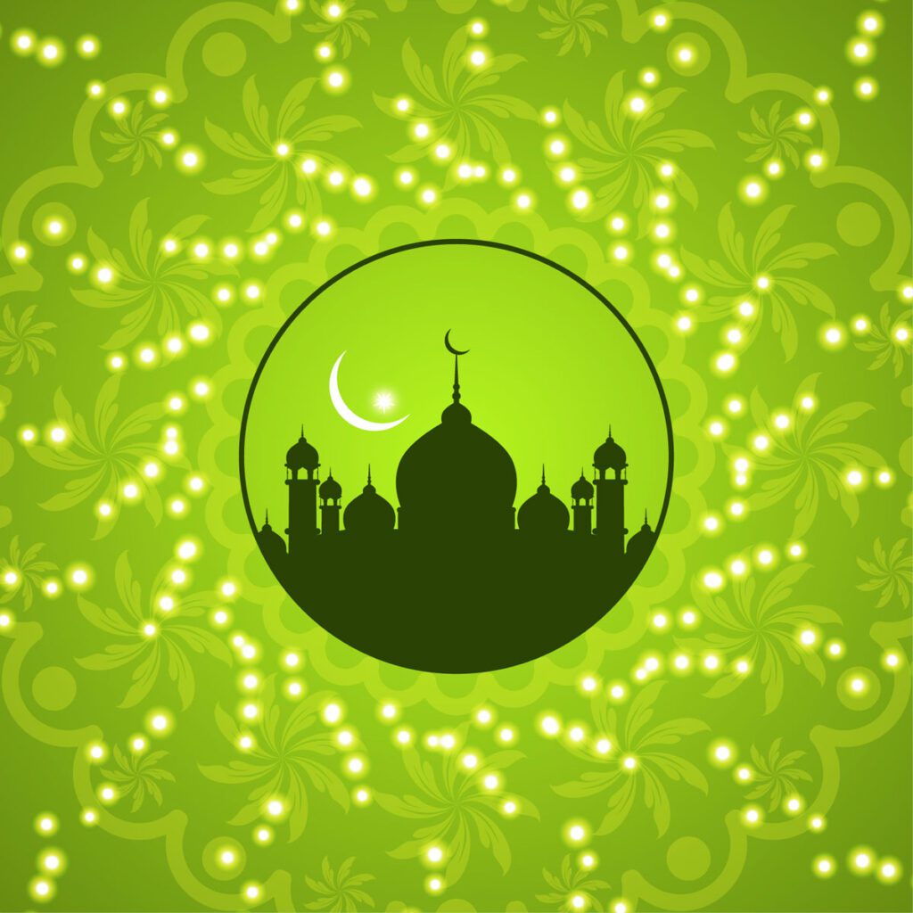 Abstract Eid Mubarak background Free Vector