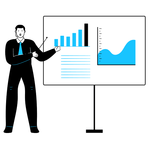 Business, presentation, dashboard illustration