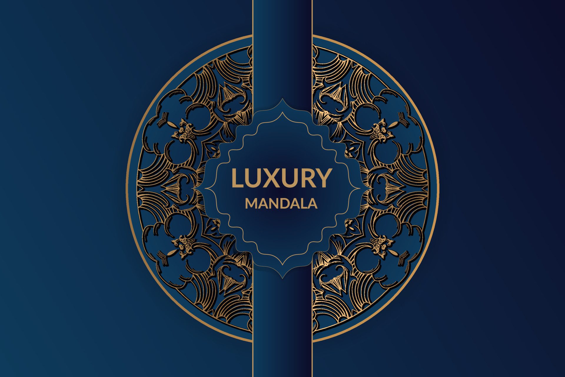 Creative luxury decorative mandala background, Luxury mandala background with golden arabesque pattern arabic islamic east style Free Vector