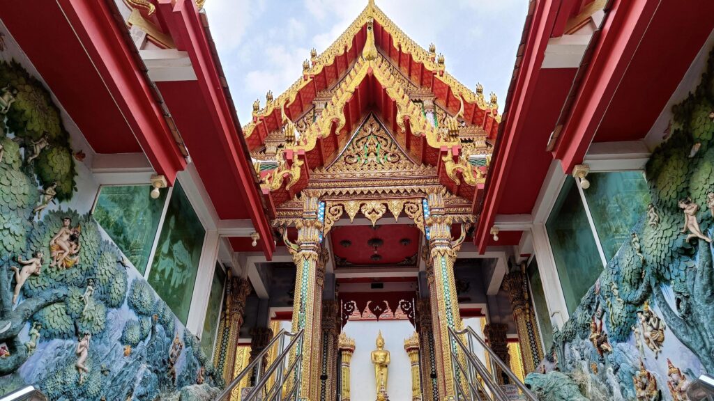 Wat Bua Khwan is one of the most famous temple in Nonthaburi Stock Free