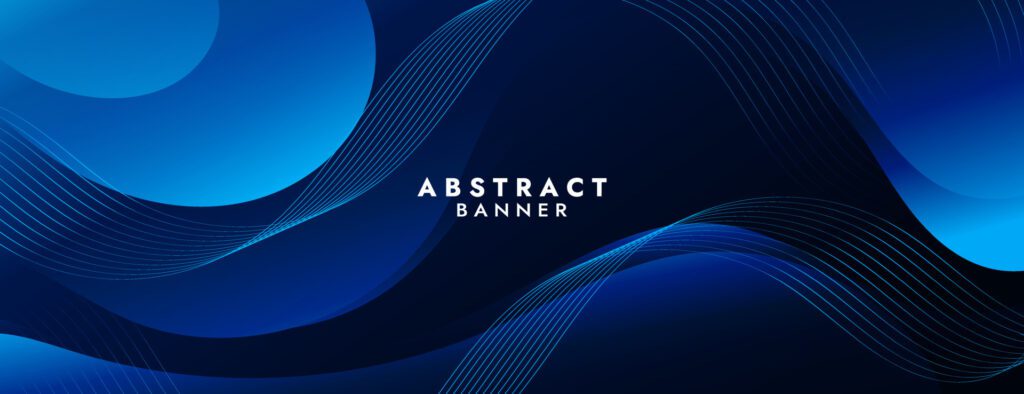 Abstract Blue Fluid Wave Banner Template Free Vector