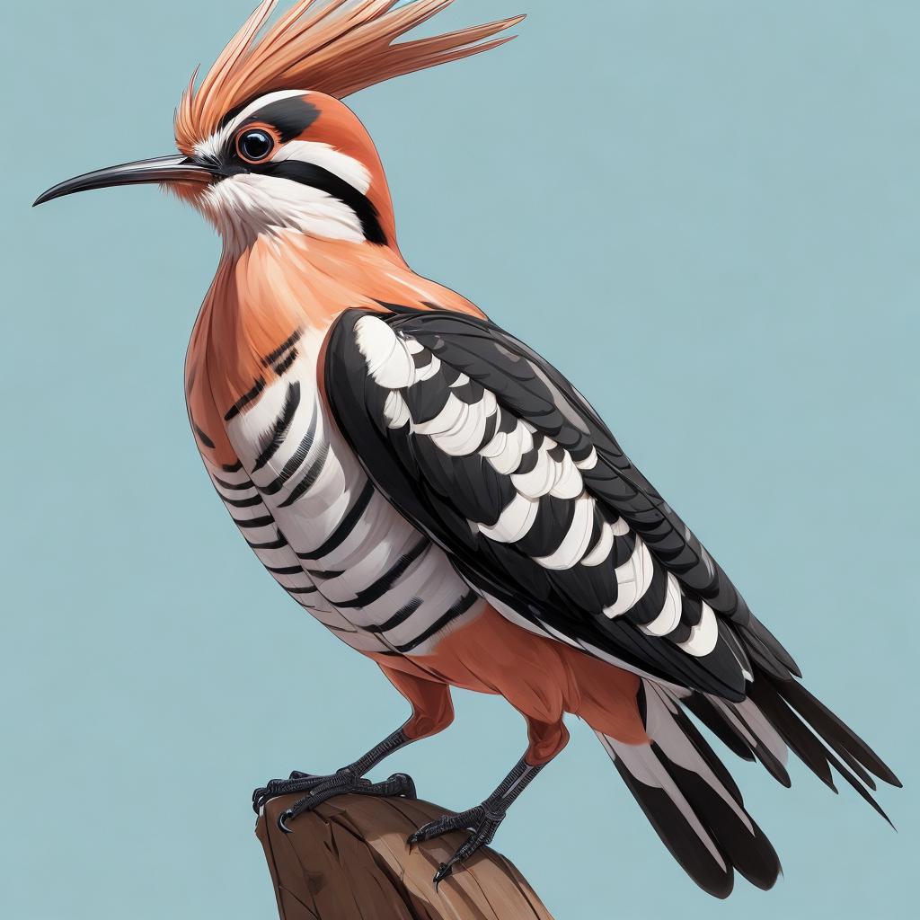 A real hoopoe with by @ai_generated