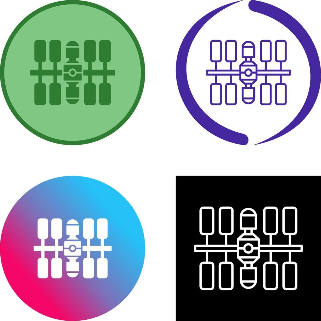 Space Station Icon Design Stock Free