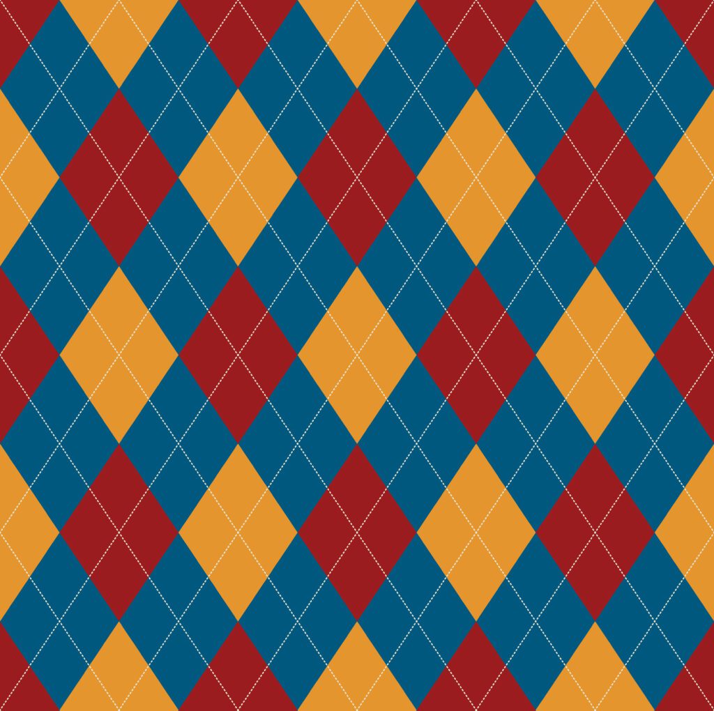 Seamless blue red argyle pattern Free Vector