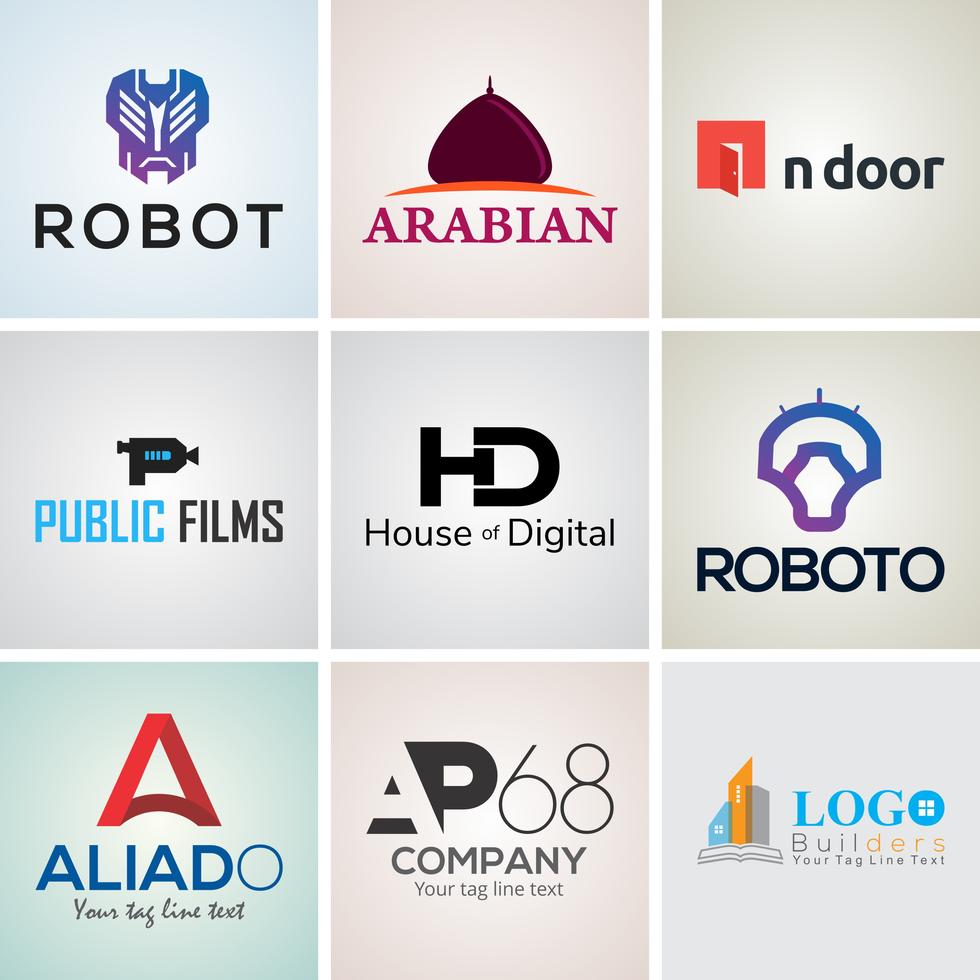 Creative Corporate Logo Design Template Set Stock Free