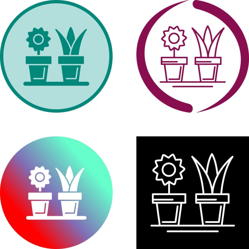 House Plants Icon Design Stock Free