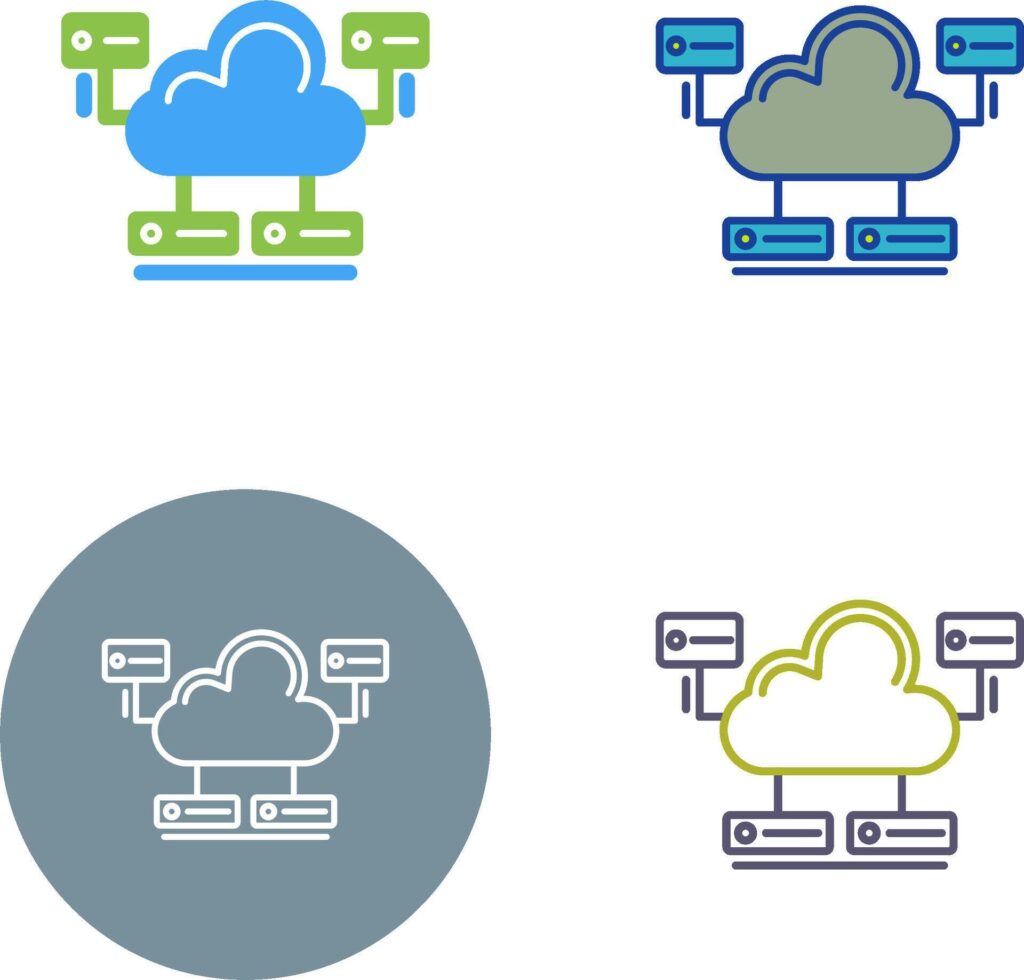 Cloud Database Icon Design Stock Free