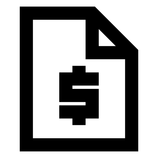 File, dollar icon