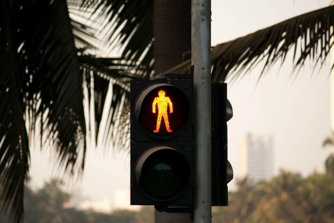 Signal Traffic Walking Sign Stock Free