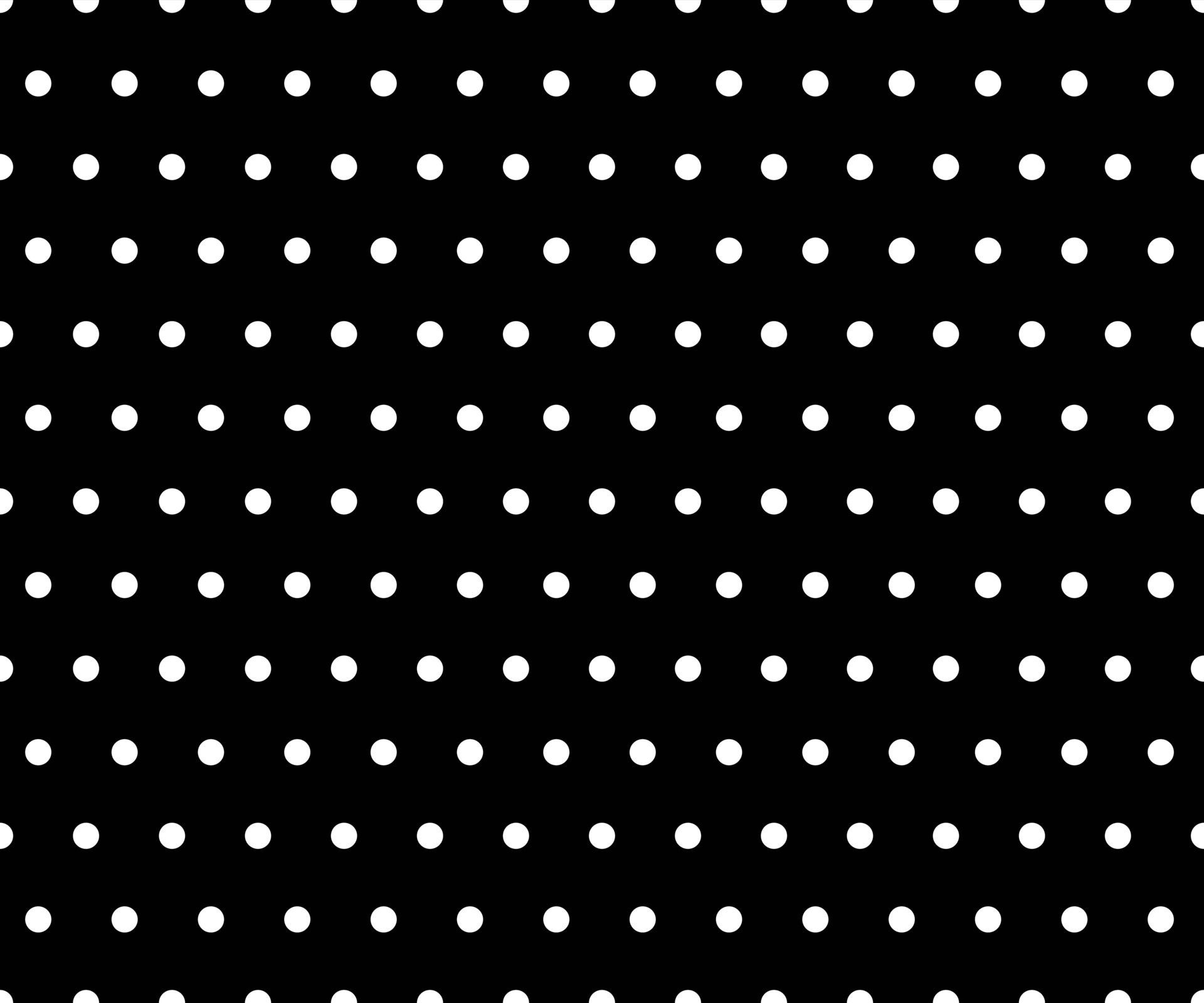 black and white polka dot pattern background vector Free Vector