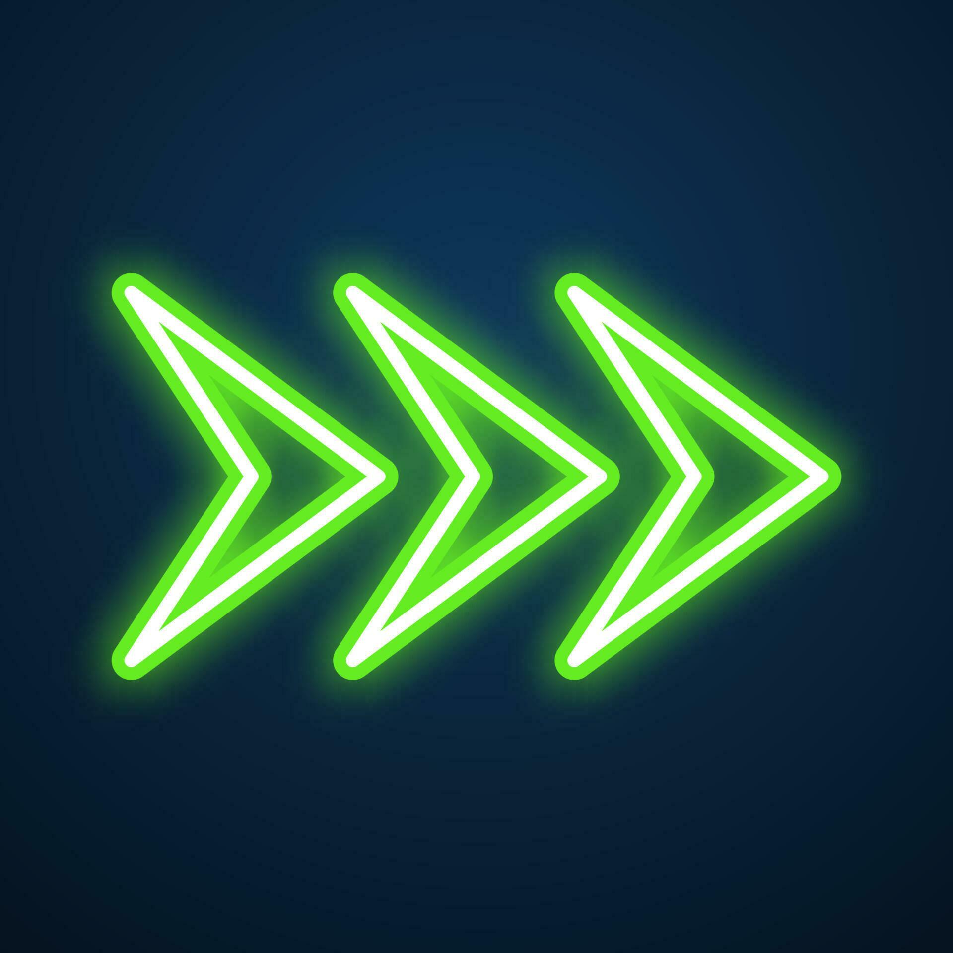 arrow sign neon effect vector Stock Free