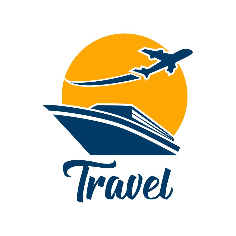 travel tourism logo isolated on white background Stock Free