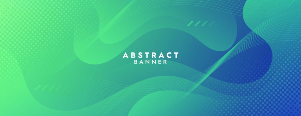 Abstract Green Fluid Wave Banner Template Free Vector