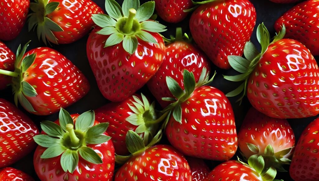 Fresh Strawberries Background Stock Free