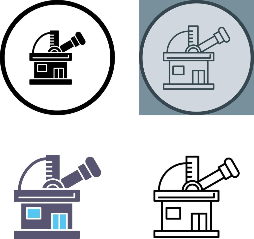 Observatory Icon Design Stock Free