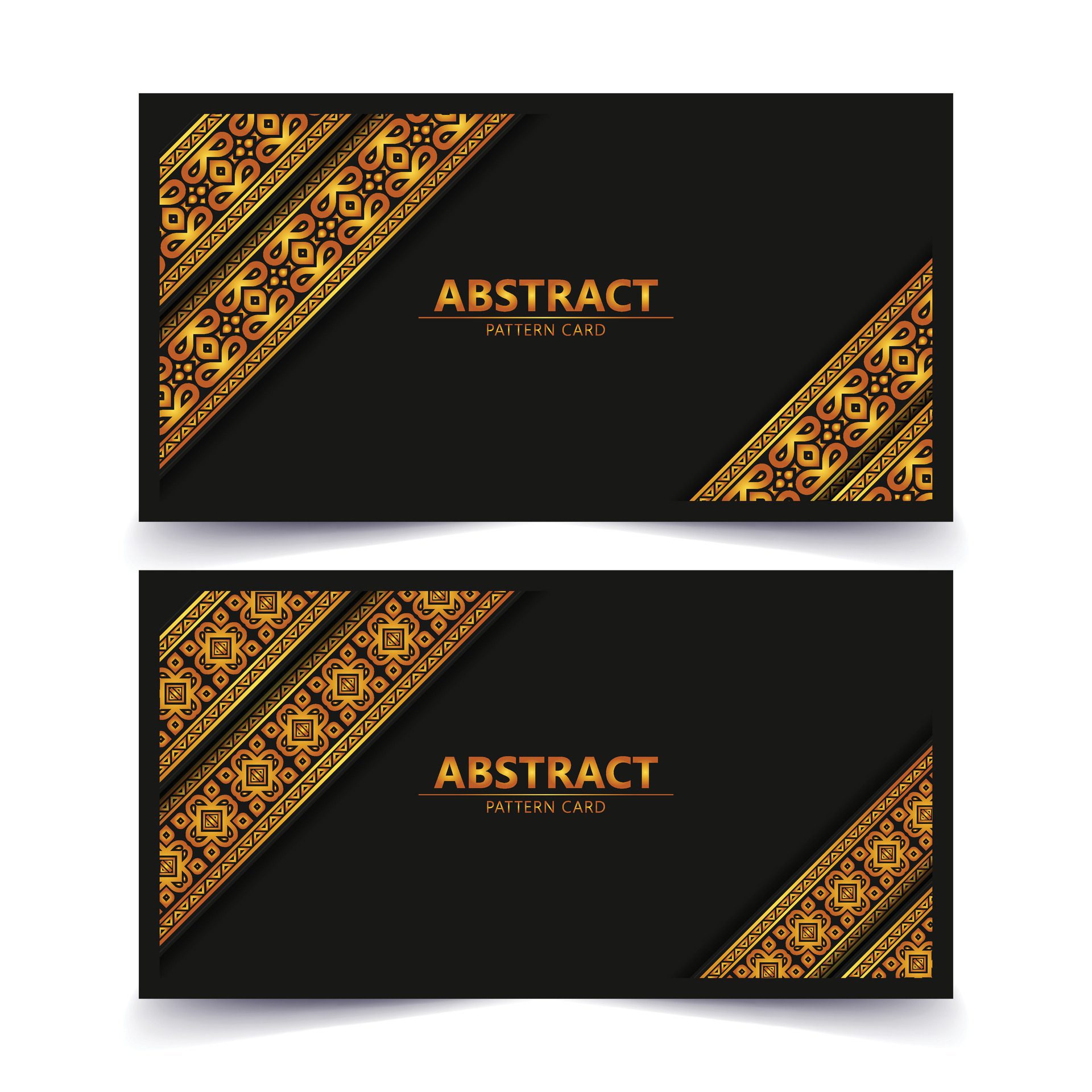 elegant gold pattern card design Free Vector