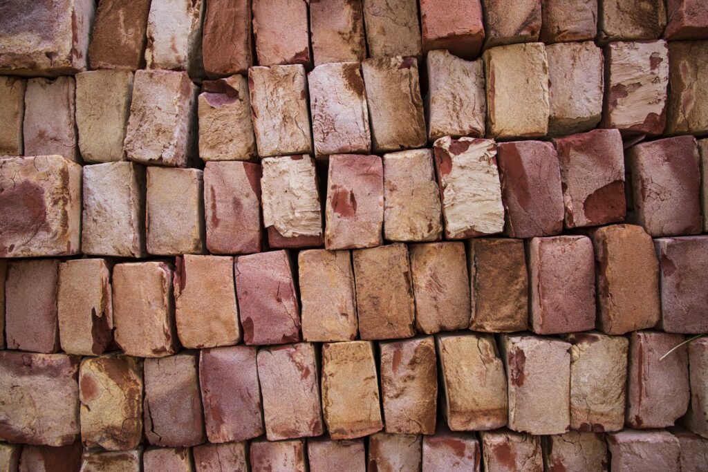 Building Construction Material brick blocks for industrial abstract pattern Texture background wallpaper Stock Free