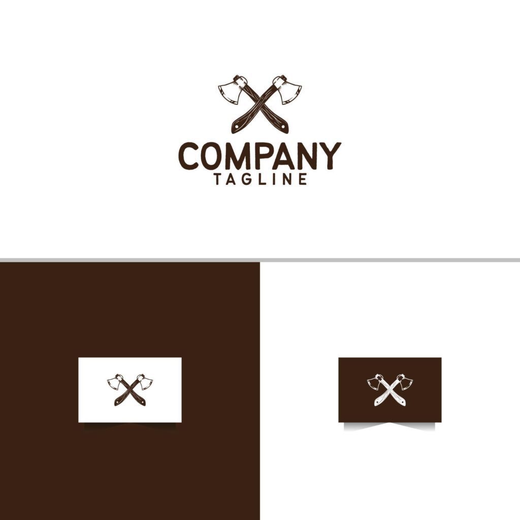 Wood Axe Logo Design Template Vector Stock Free