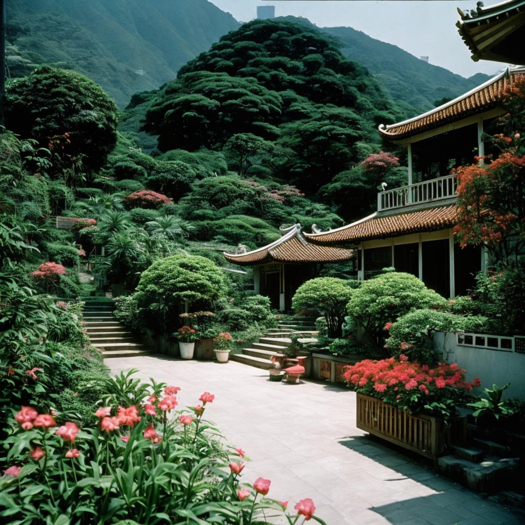 Garden in 1970s Hong by @ai_generated