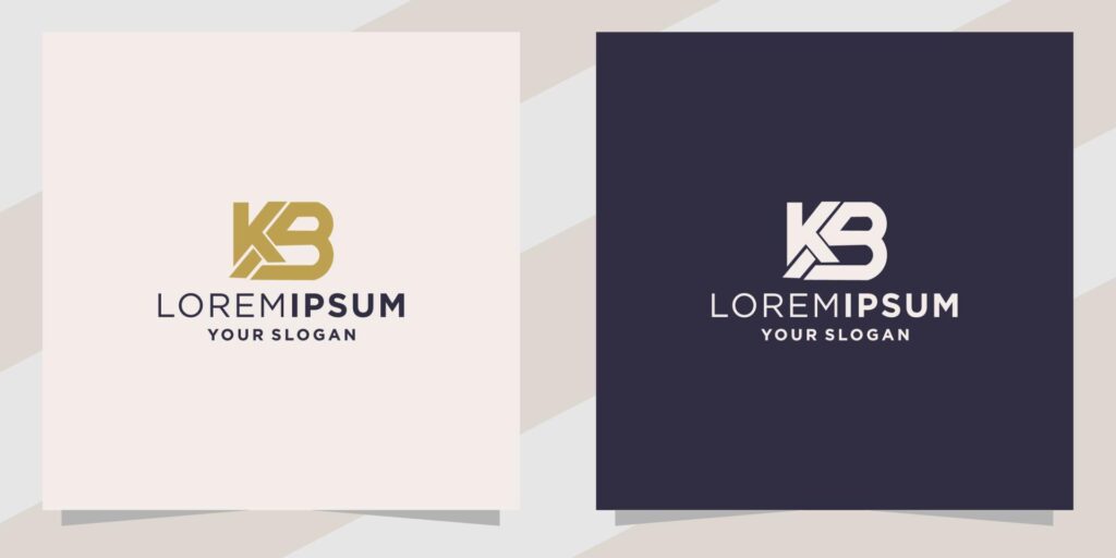 lettter kb logo template Stock Free and Free SVG