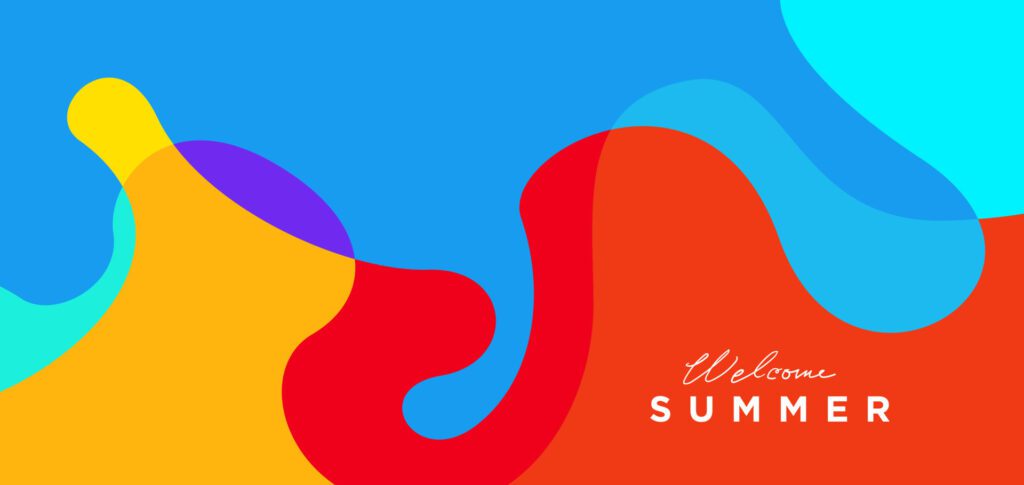 Colorful summer abstract background Free Vector