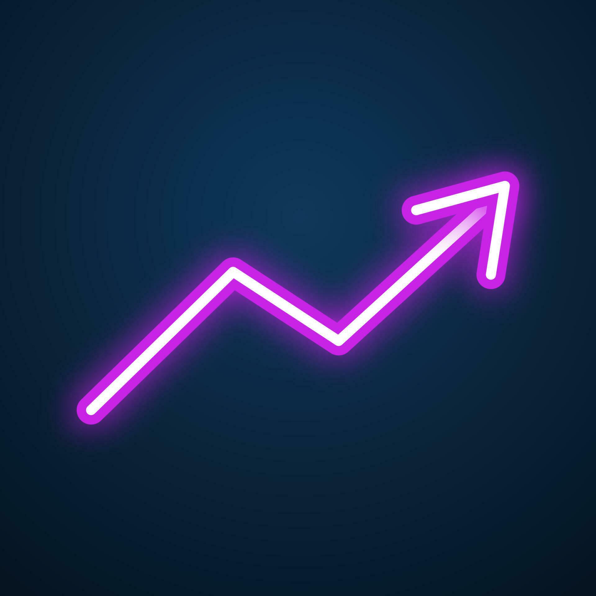 arrow sign neon effect vector Stock Free