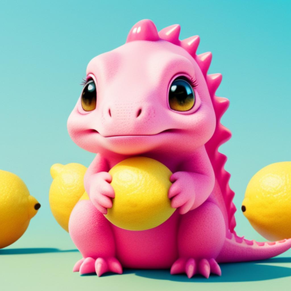 Adorable cute dinosaur pink by @ai_generated