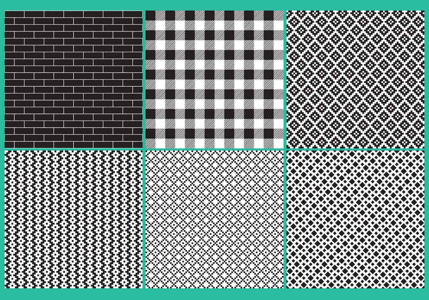 Black And White Block Patterns Free Vector and Free SVG