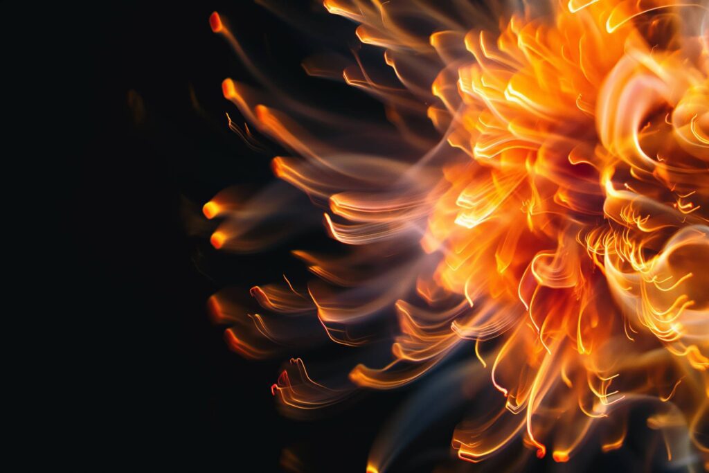 Abstract Flower Made by Fiery Sparks Stock Free