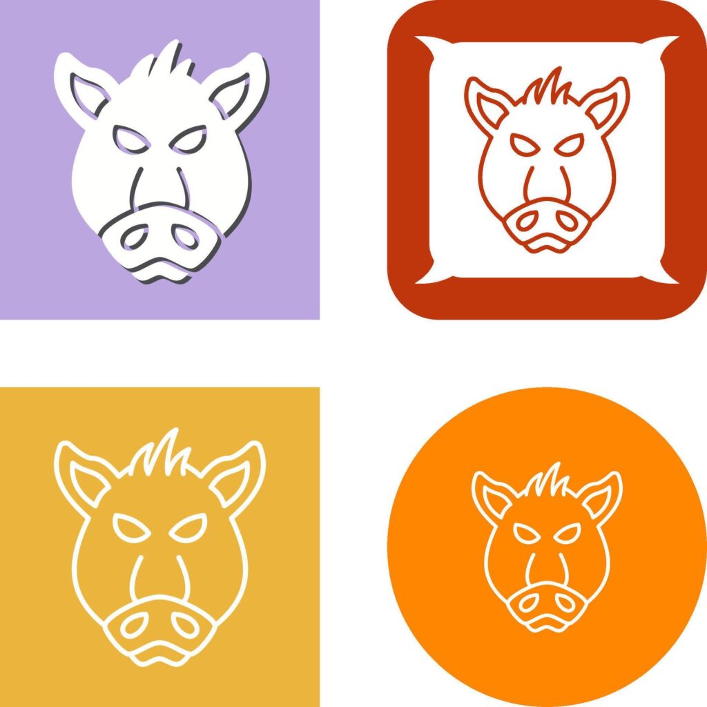 Pig Icon Design Stock Free