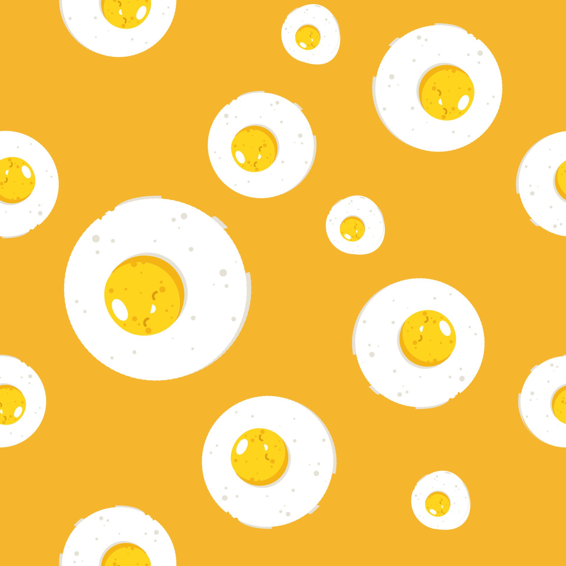 Egg Morning Cute Illustration Seamless Pattern Design Free Vector