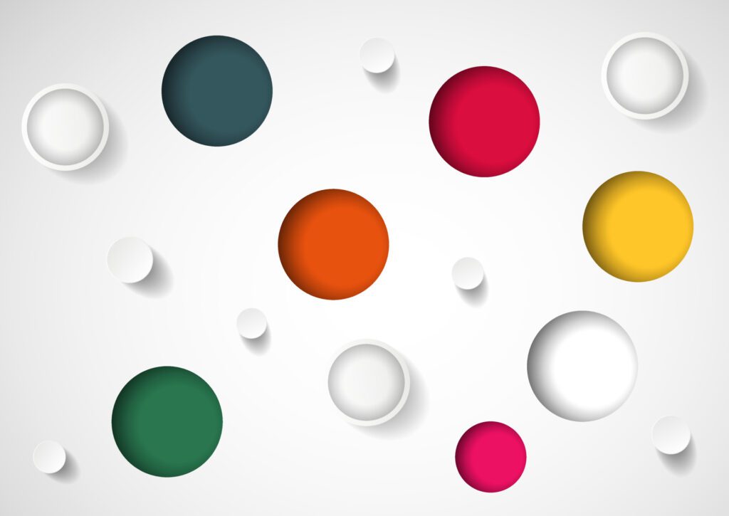 Modern colorful circles background vector Free Vector