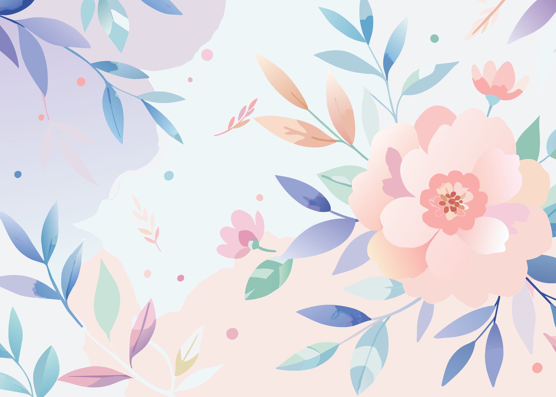 Seamless floral pattern with flowers and leaves. watercolor Free Vector