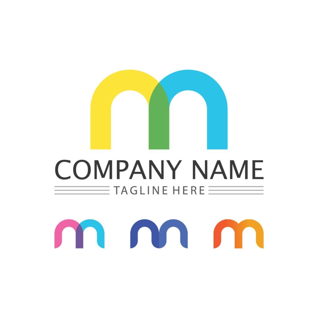 M Letter Logo Template font logo M design vector set Stock Free and Free SVG