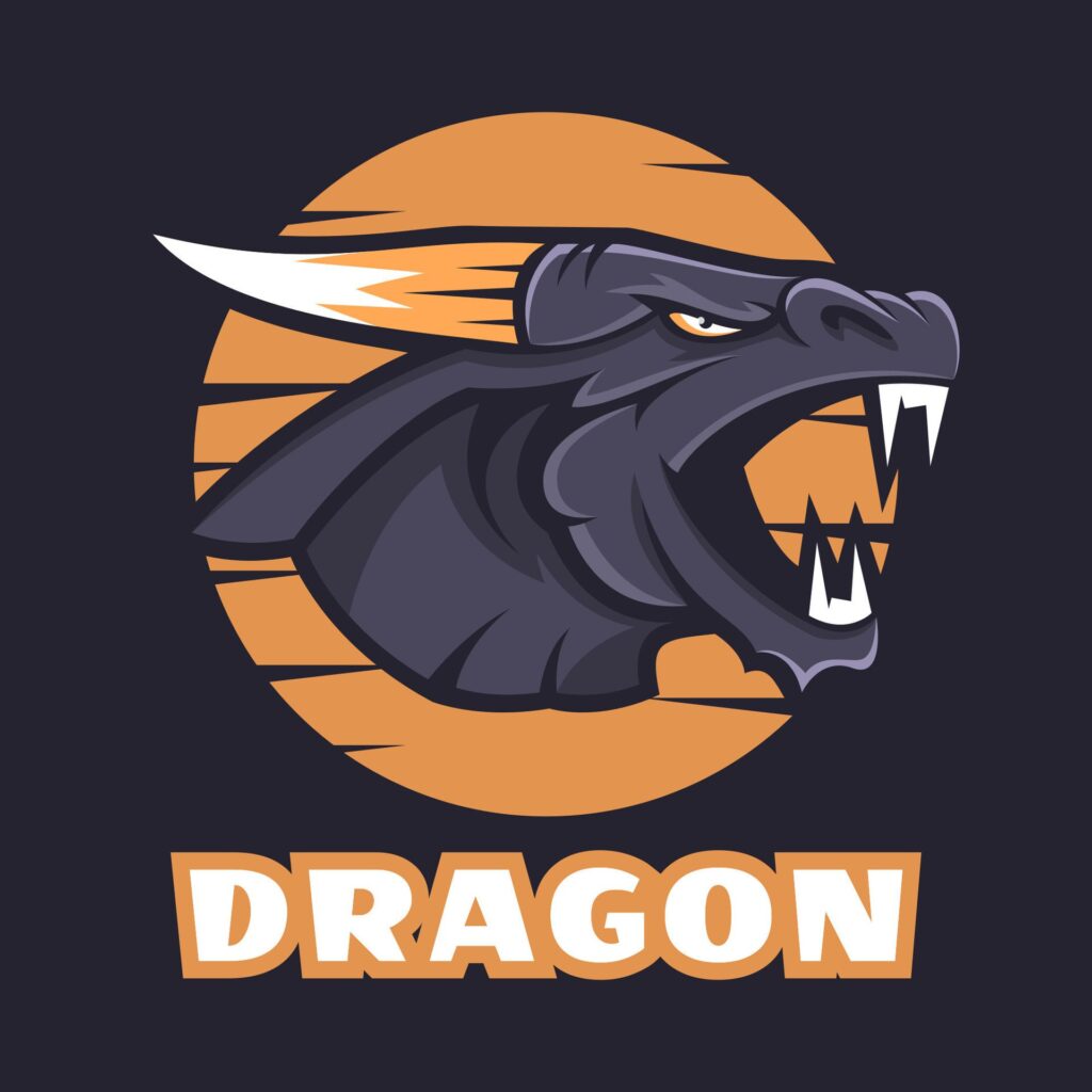 Dragon head mascot logo Free Vector